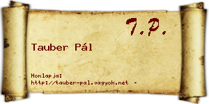 Tauber Pál névjegykártya
